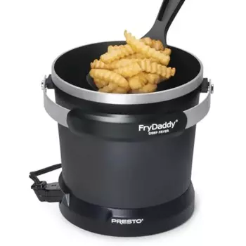 Электрическая фритюрница FryDaddy, 4 сервировки, емкость, автоматический контроль температуры, удобный совок, быстрое время предварительного нагрева, антипригарная поверхность