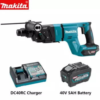 Электрическая Ударная дрель Makita HR007G, многофункциональная бесщеточная перезаряжаемая Ударная дрель для бетона, 40 в, 3,0j