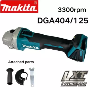 Электрическая угловая шлифовальная машина Makita DGA404 125 мм, бесщеточная шлифовальная машина с переменной скоростью, электроинструменты для деревообработки, аккумулятор 18 в