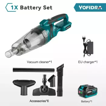 Беспроводной пылесос Yofidra 1500 Вт для аккумулятора Makita 18 В