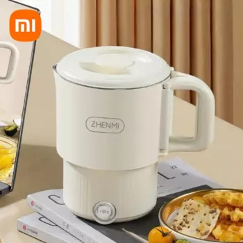 Электрический чайник Xiaomi ZHEMI, портативный складной многофункциональный чайник из нержавеющей стали, маленький объем, для путешествий и активного отдыха