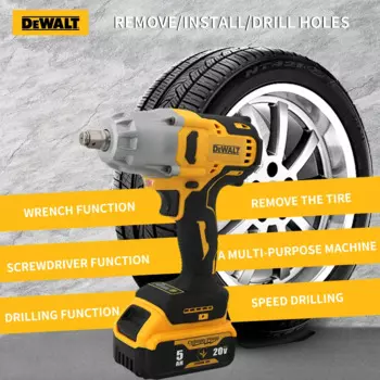 Электрический гаечный ключ DEWALT, бесщеточная дрель со светодиодной подсветкой, компактная литиевая батарея 20 в, регулируемая скорость, обновленные беспроводные электроинструменты
