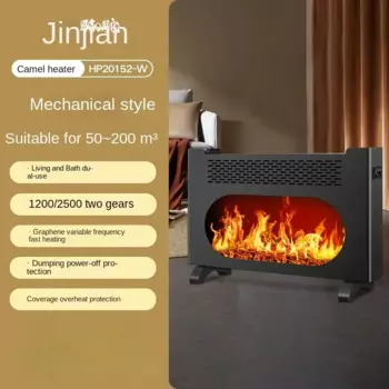 Электрический каминный обогреватель Camel 220 В: графиеновая лампа для обогрева всего дома