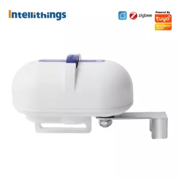 Электрический клапан Intellithings Tuya Zigbee, контроллер для орошения газа и воды, умная система полива сада с автоматическим включением и выключением