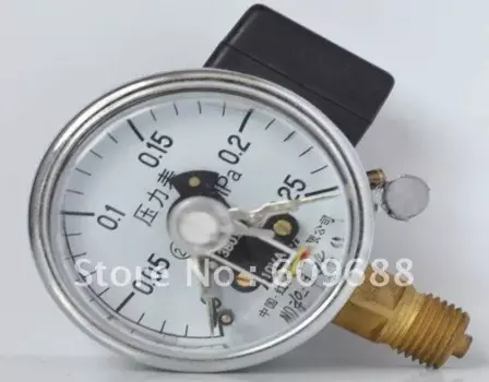 Электрический контактный манометр, диаметр циферблата 60 мм, 0-0,25 МПа
