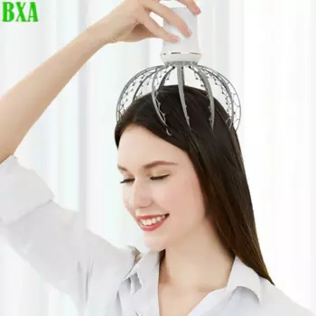 Электрический массажер для головы BXA, массажер для акупунктурных точек осьминога, устройство для релаксации, снятие мышечного напряжения, усталость, массажер для головы, инструмент