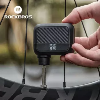 Электрический мини-насос ROCKBROS, 100psi, 5 В, Type-C зарядка, портативный велосипедный компрессор, перезаряжаемый насос для накачки шин