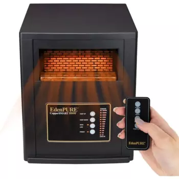 Электрический обогреватель EdenPURE CopperSMART — портативный обогреватель ETL, 1000–1500 Вт для больших и небольших помещений