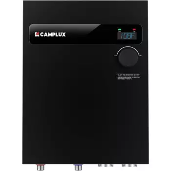 Электрический проточный водонагреватель CAMPLUX 27 кВт 240 В, мгновенный бесконечный водонагреватель TEW27B с цифровым дисплеем, простая установка