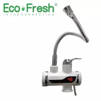 Электрический водонагреватель Ecofresh с европейской вилкой, светодиодный цифровой дисплей температуры с поворотом на 360 градусов