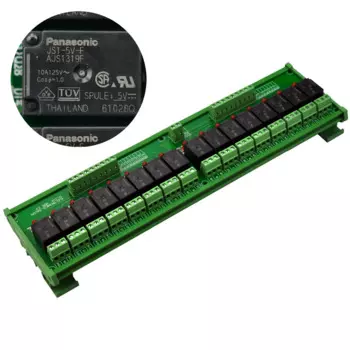 Электроника-салонное крепление на DIN-рейку 16 SPDT 10Amp Модуль интерфейса реле мощности, версия постоянного тока 5 В.