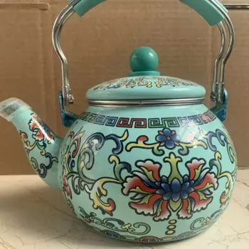 Эмалированный чайник для кипящей воды, эмалированные цветные эмалированные чайные горшки с чайным фильтром, первоклассный этнический стиль, чайный горшок, столовые наборы