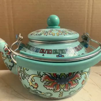 Эмалированный чайник для кипящей воды, эмалированные цветные эмалированные чайные горшки с чайным фильтром, первоклассный этнический стиль, чайный горшок, столовые наборы