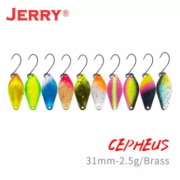 Jerry Cepheus 2,5 г форель микро рыболовные приманки пресноводный Спиннер блесна одинарный крючок приманки окунь снасти для ловли окуня