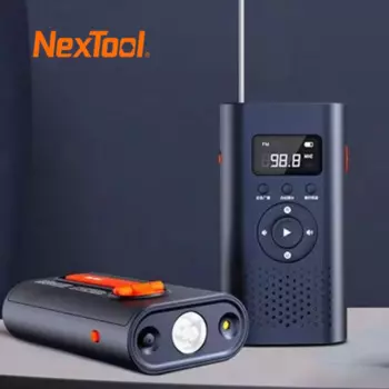 Экстренный радиоприемник NexTool 6 в 1 с ручным питанием, AM, FM, уличный ручной Метеорологический радиоприемник с внешним аккумулятором на 4500 мАч, зарядным устройством и фонариком