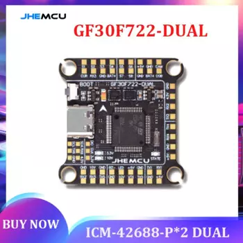 JHEMCU GF30F722-Dual F722 Контроллер полета Double BEC двойной гироскоп высокой четкости 3-6S Lipo для дрона RC FPV