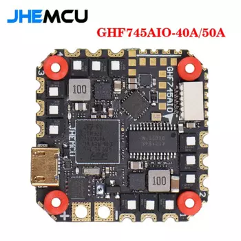 JHEMCU GHF745AIO MPU6000 F745 Контроллер полета BLHELI32 G071 40A/50A 4in1 ESC 25,5X25,5 мм 3-6S для FPV Freestyle Drone