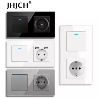 Розетка JING HUA JING CHENG с USB, 1/2/3 клавиши