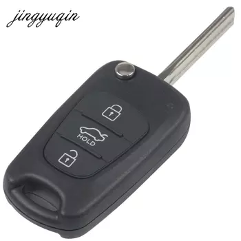Jingyuqin 10 шт. пульт дистанционного управления флип-чехол для KIA K2 K5 для Hyundai ix30 ix35 3 кнопки Автомобильный складной чехол Fob с кнопкой удержания FOB