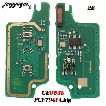 Jingyuqin 2/3 кнопки для Peugeot 407 407 307 308 607 Citroen C2 C3 C4 C5 ASK/FSK печатная плата дистанционного ключа CE0523/36 pcf7941/61