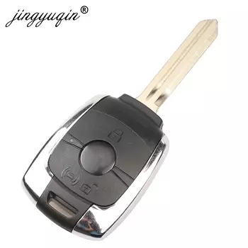 Jingyuqin 2-кнопочный чехол для дистанционного ключа для Ssangyong Actyon Kyron Rexton Korando, чехол для ключей от автомобиля с необрезанным лезвием, сменный чехол