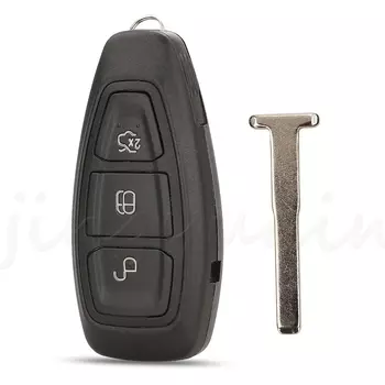 Jingyuqin 3-кнопочный корпус дистанционного ключа для автомобиля Ford Focus C-Max Mondeo Kuga Fiesta B-Max выигрышная титановая искусственная Замена