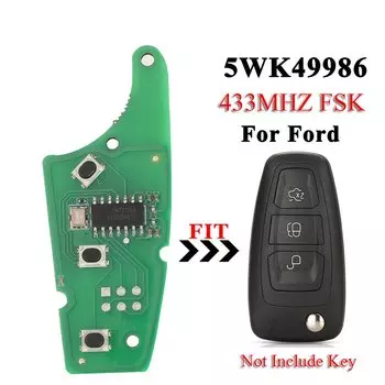 Jingyuqin 5WK49986 дистанционный автомобильный брелок для ключей 433 МГц FSK для Ford Focus MK3 и T6 Ranger Замена