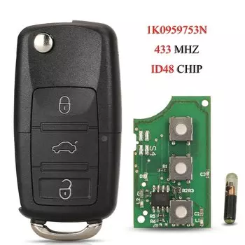 Jingyuqin 7N5837202 / 1K0959753N дистанционный умный Автомобильный ключ для VW Golf Polo Jetta Skoda Octavia Superb Yeti 3 кнопки 434 МГц ID48 чип