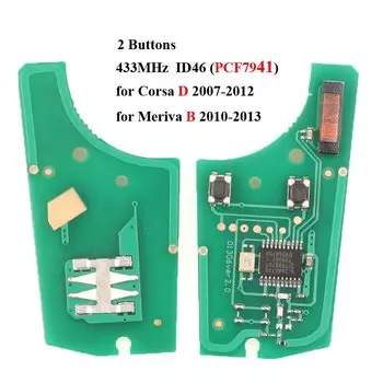 Jingyuqin Автомобильный Дистанционный ключ PCF7941 для Opel/Vauxhall Astra H 2004-2009, Zafira B 2005-2013 PCF7946 Vectra C 2002-2008 Signium