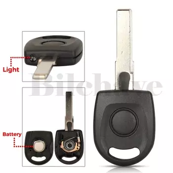 Jingyuqin для Volkswagen VW Polo Golf для SEAT Ibiza Leon SKODA Octavia Chip Shell Uncut HU66 Blade Key Case с подсветкой