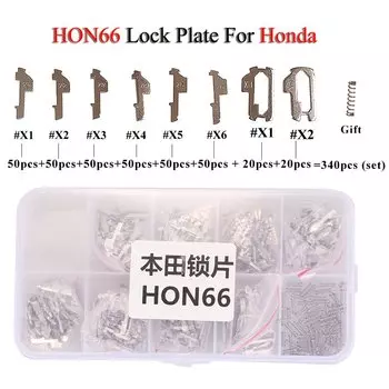 Jingyuqin HON66 340 шт. Замок с язычком для Honda Accord CRV Civic City XRV HRV Pilot, комплект для ремонта замка автомобильного ключа, аксессуары