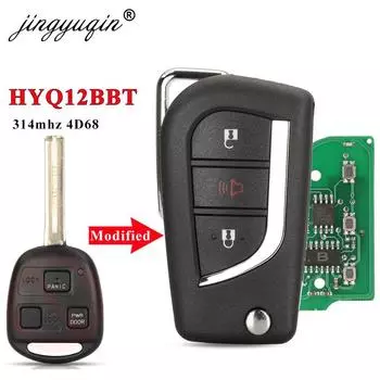 Jingyuqin HYQ12BBT обновленный дистанционный откидной ключ 3 кнопки 4D68 чип 314,4 МГц для Lexus RX330 RX400 RX350 SC430 LS430 ES330 автомобильный брелок США