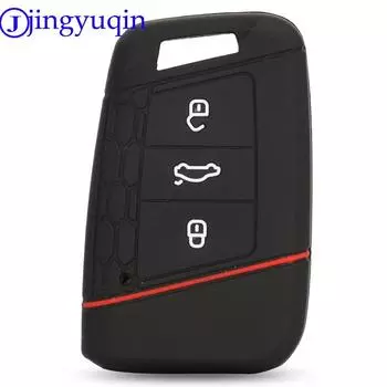 Jingyuqin Новый пульт дистанционного управления 3 BTNS Силиконовый автомобильный брелок-чехол для Volkswagen VW Magotan Passat B8 Skoda A7 Smart Protector