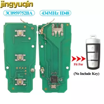 Jingyuqin дистанционный полусмарт-ключ автомобиля, печатная плата 434 МГц ID48 чип для Volkswagen VW Passat B6 3C B7 Magotan CC 3C 0959752 BA 3BTN