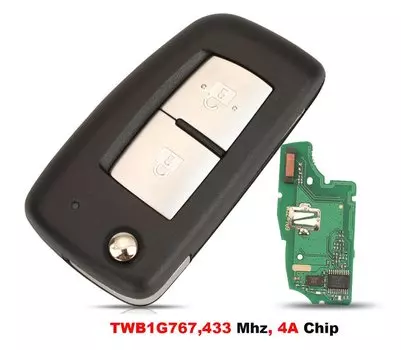 Jingyuqin TWB1G767 Складной Дистанционный Ключ 433 МГц PCF7961M 4A Для Nissan Qashqai Micra Pulsar X-Trail - ABS + Металл