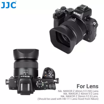 JJC квадратная бленда объектива совместимая с Nikon NIKKOR Z 40 мм f/2 (SE),NIKKOR Z 40 мм f/2 и NIKKOR Z 26 мм f/2,8 Объективы