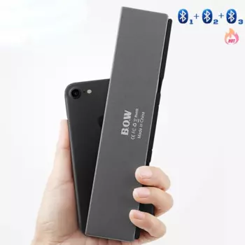 Jomaa Складная клавиатура Беспроводная складная Bluetooth-клавиатура с подставкой Перезаряжаемая мини-клавиатура для телефона-планшета-дропшиппинг