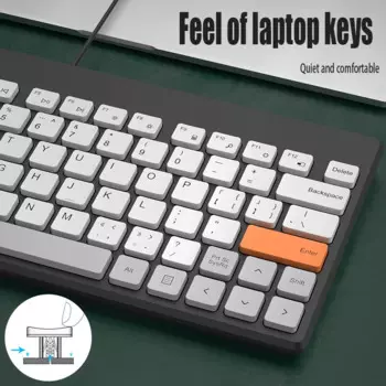 K620U Проводная мини-клавиатура, 79 клавиш, внешняя маленькая Бесшумная USB-клавиатура для настольного компьютера, компактная портативная стильная клавиатура