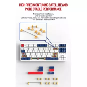 K87 Механическая клавиатура Беспроводная связь RGB+BT+2.4G-TypeC Проводная Три режима