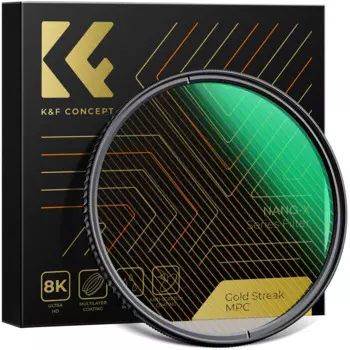 K & F Concept 67 мм фильтр с золотыми полосками 2 мм 77 мм 82 мм фильтр специальных эффектов научной фантастики фотосессия 49 мм 52 мм 55 мм 58 мм 62 мм 72 мм