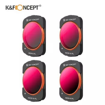 K & F Concept набор магнитных фильтров ND & PL (ND8 & PL ND16 & PL ND32 & PL ND64 & PL)Ultra HD с 28-слойным покрытием для DJI Osmo Pocket 3