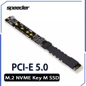 Кабель-адаптер ADT PCIe 5.0 M.2 NVMe SSD Msata — SATA Блок питания 3 В — низкое энергопотребление, совместимый с Gen 3, Gen 4and Gen 5