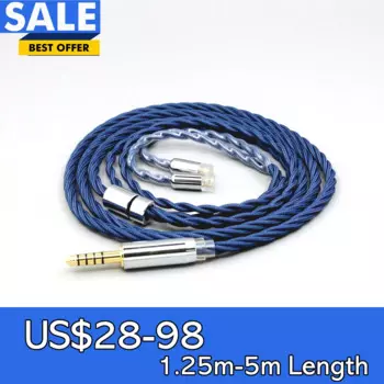 Кабель для наушников Sennheiser IE8 IE8i IE80 IE80s с полным рукавом из графенового сплава, чистого серебра 99% пробы, металлический штифт LN008623