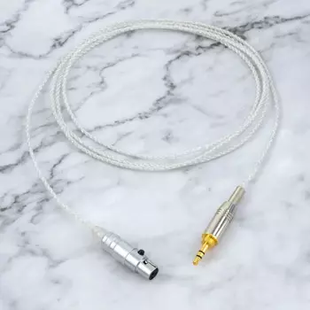 Кабель из стерлингового серебра с разъемом 3,5 мм 1/8 на 3-Pin Mini XLR, кабель со штекером Aux 1/8 дюйма и разъемом Mini XLR для AKG K550