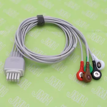 Кабель leadwire ECG AHA SNAP для паспорта Mindray Datascope V, V12, V21 5 lead ECG