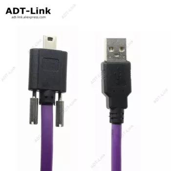 Кабель Mini-USB 5Pin USB Mini B, кабель для промышленной камеры с винтовым замком для источника изображения HIKVISION Daheng