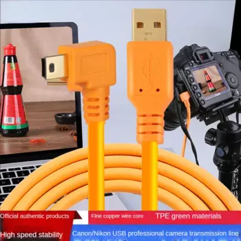 Кабель Mini USB к USB 2,0 для цифровой камеры Cannon 5D3 5D2 6D2 80D 750D, кабель для подключения к компьютеру, кабель для онлайн-съемки