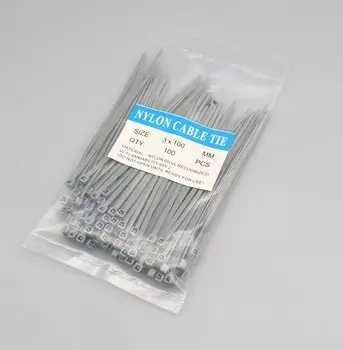100 шт./пакет, 17 цветов, 3x100, 3*100, самоблокирующийся нейлоновый провод, кабельные стяжки, кабельные стяжки, белый, черный органайзер, застежка кабеля