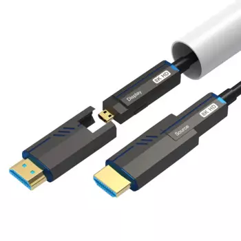 Кабель оптоволоконный 8K, совместимый с HDMI, 48 Гбит/с, 2,1, съемный аудиокабель, HDR Earc Dolby HDCP 2,3 для PS5 Xbox TV проектора