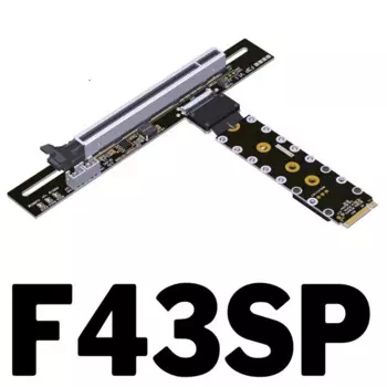 Кабель-переходник M.2 для NVMe Key M-PCI-E 5,0x16, кабель-удлинитель для видеокарты M.2 на PCIE X16 90, угловой переходник